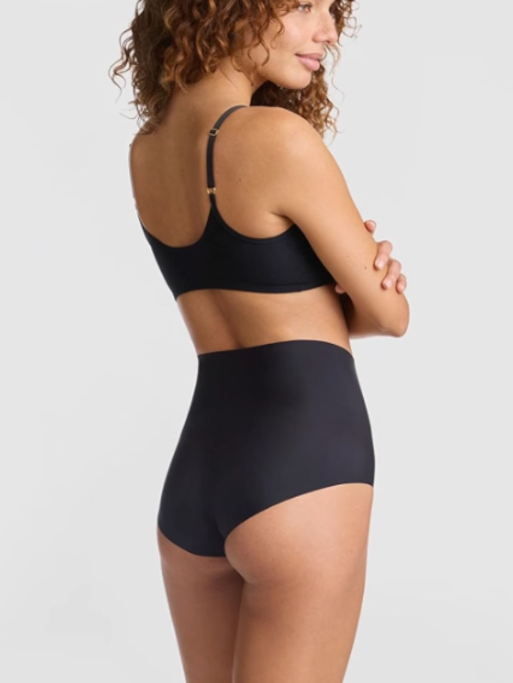 Commando Women's Zone Smoothing Brief High Waist Black Size M 12452 - Picture 2 of 4